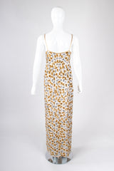 Recess Los Angeles Vintage 70s Saz by Surjit And Adarsh Gill Mixed Metal Sequined Ovals Jelly Bean Gown