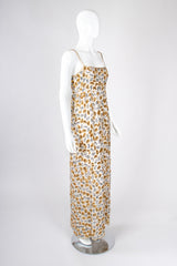 Recess Los Angeles Vintage 70s Saz by Surjit And Adarsh Gill Mixed Metal Sequined Ovals Jelly Bean Gown