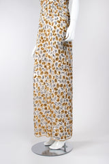 Recess Los Angeles Vintage 70s Saz by Surjit And Adarsh Gill Mixed Metal Sequined Ovals Jelly Bean Gown