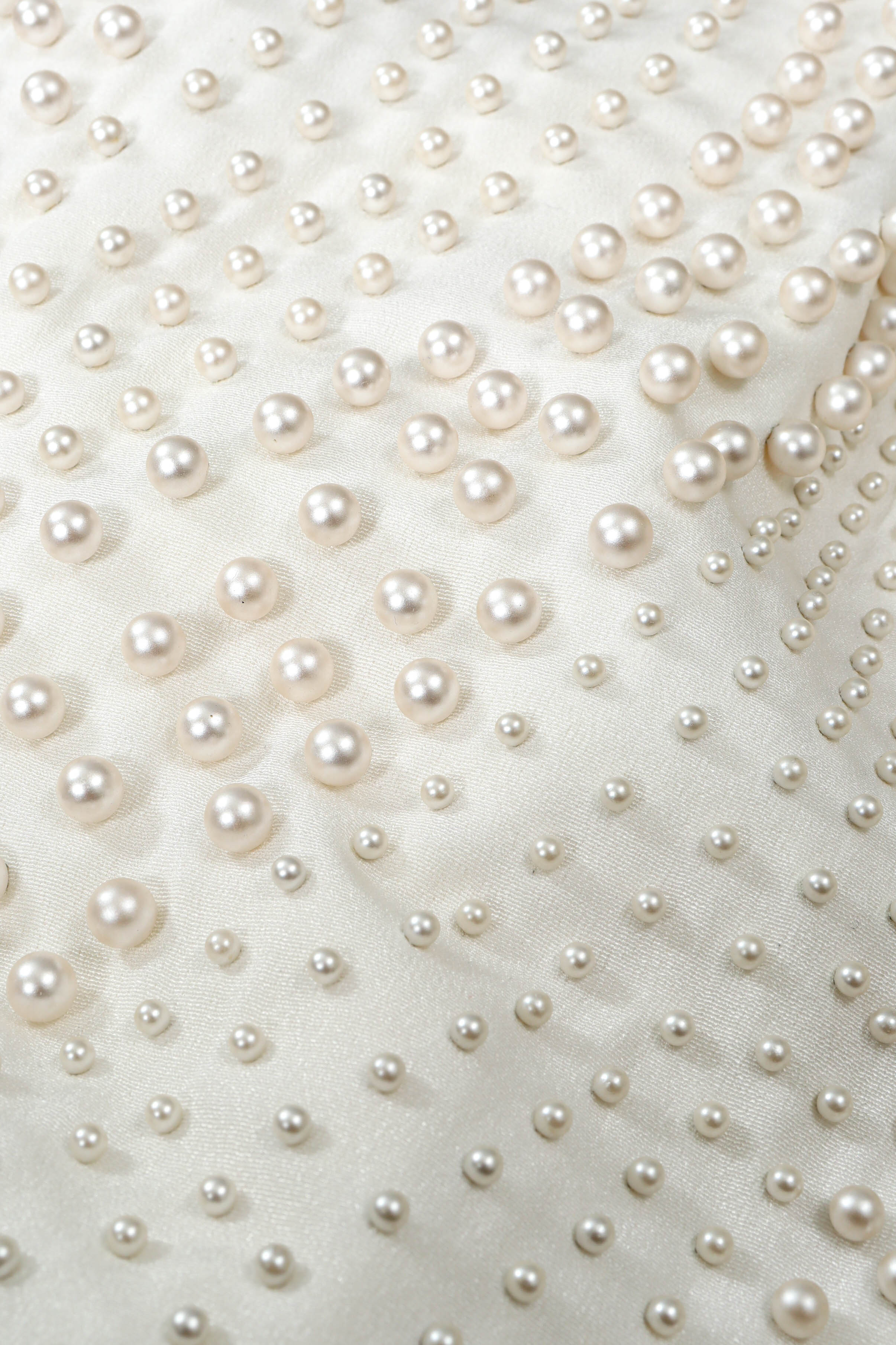 Vintage Scaasi Boutique Pearl Bolero Jacket mixed pearl detail @ Recess LA