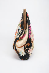 Recess Los Angeles Designer Consignment Vintage Scherick Paris Antique Floral Tapestry Clutch Purse