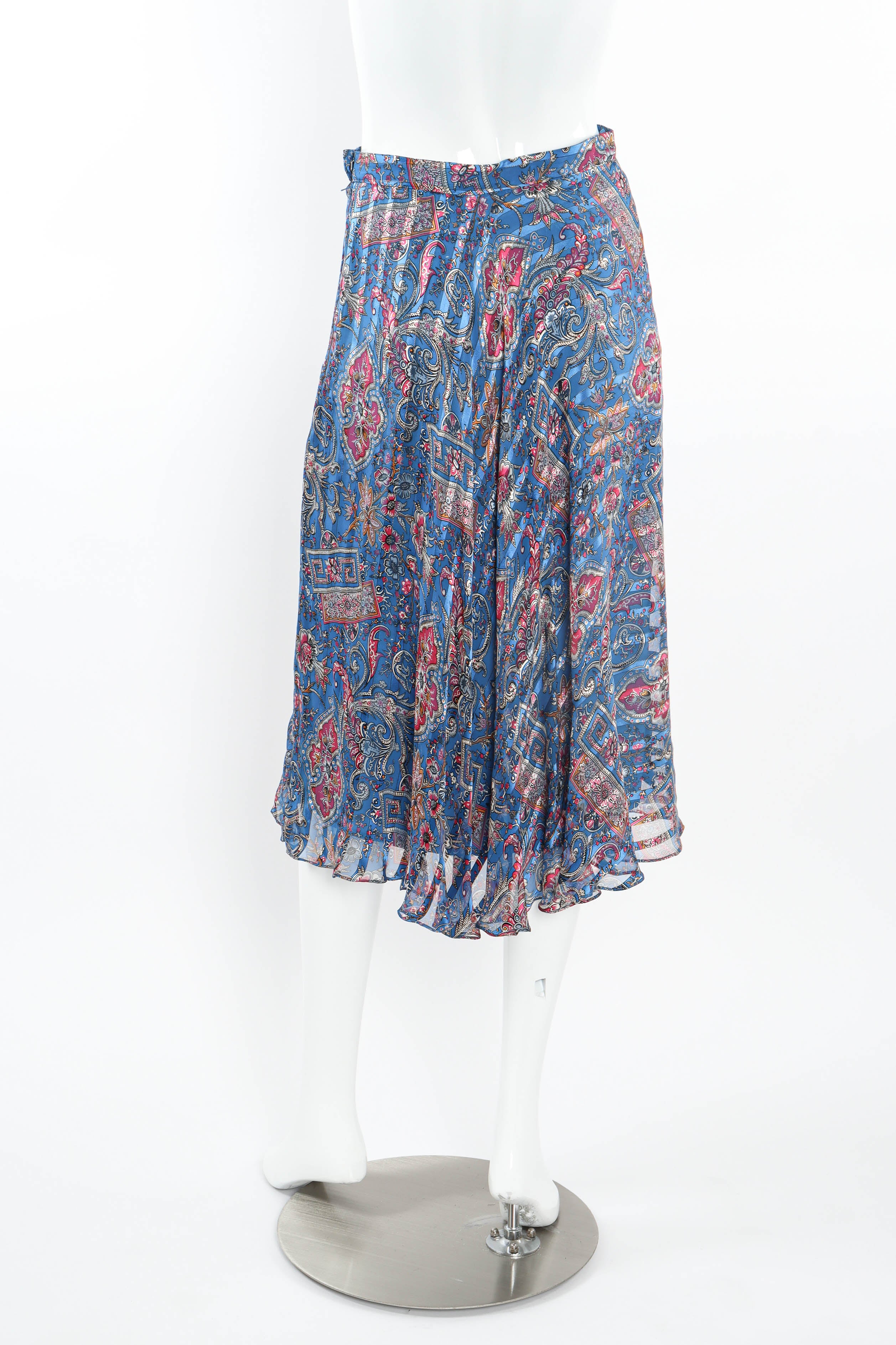 Vintage The Silk Farm Sheer Paisley Top & Skirt Set mannequin back skirt  @ Recess LA