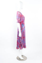 Vintage The Silk Farm Mirage Brush Strokes Dress on mannequin side @ Recess LA