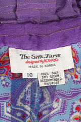 Vintage The Silk Farm Sheer Striped Ruffle Dress label at Recess Los Angeles