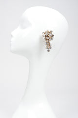 Recess Los Angeles Vintage Simone Eduoard Crystal Cluster Glitter Earrings