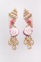 Recess Los Angeles Vintage Lunch At The Ritz Snacks Clamdigger Shell Chandelier Earrings