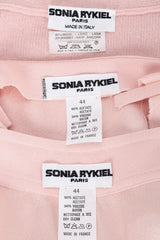 Vintage Sonia Rykiel labels on baby pink