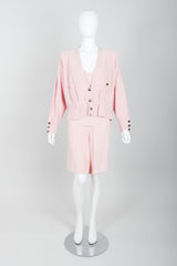 Vintage Sonia Rykiel Baby Pink Camisole Short & Sweater Ensemble on Mannequin front at Recess
