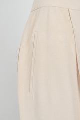 Vintage Sonia Rykiel Sand Crepe Short Set pleat pocket detail