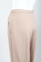 Vintage Sonia Rykiel Taupe Knit Cropped Trouser on Mannequin rear at Recess