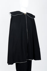 Vintage Sonia Rykiel Crepe Cape & Pant Set on mannequin side crop at Recess Los Angeles