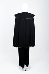 Vintage Sonia Rykiel Crepe Cape & Pant Set on mannequin back at Recess Los Angeles