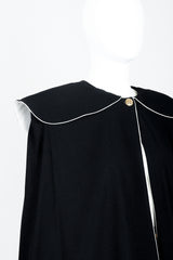 Vintage Sonia Rykiel Crepe Cape & Pant Set on mannequin neckline at Recess Los Angeles