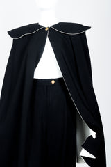 Vintage Sonia Rykiel Crepe Cape & Pant Set on mannequin front crop at Recess Los Angeles