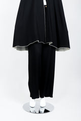 Vintage Sonia Rykiel Crepe Cape & Pant Set on mannequin hemline at Recess Los Angeles