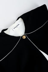 Vintage Sonia Rykiel Crepe Cape Set neckline at Recess Los Angeles