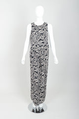Vintage Sonia Rykiel Leaf Print Tank & Pant Ensemble on Mannequin front at Recess