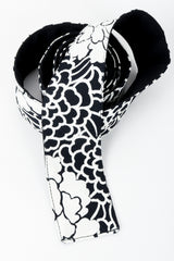 Vintage Sonia Rykiel black white Floral Print Dress & Blouse Set belt