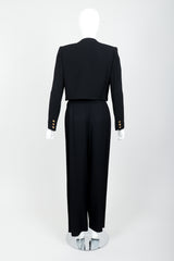 Vintage Sonia Rykiel Chanel Style Boxy Jacket & Pant Suit on Mannequin back at Recess