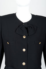 Vintage Sonia Rykiel Chanel Style Boxy Jacket & Pant Suit on Mannequin neckline at Recess