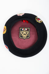 Vintage Sonia Rykiel Wool European Crest Beret lining at Recess