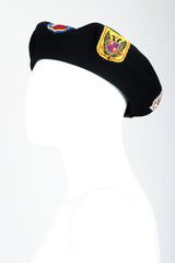 Vintage Sonia Rykiel Wool European Crest Beret on mannequin at Recess