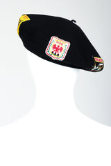 Vintage Sonia Rykiel Wool European Crest Beret on mannequin at Recess
