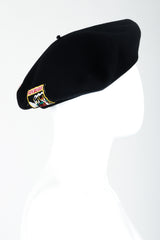 Vintage Sonia Rykiel Wool European Crest Beret on mannequin at Recess