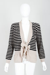 Vintage Sonia Rykiel Beige Knit Sweater Set on mannequin front at Recess