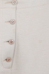 Vintage Sonia Rykiel Beige Knit Short Set on mannequin button fly at Recess