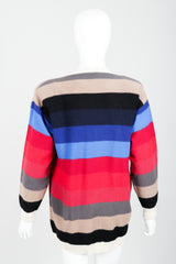Vintage Sonia Rykiel Ombré Striped Knit Boyfriend Cardigan on Mannequin back at Recess