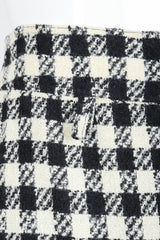 Vintage Sonia Rykiel Bouclé Checked Shorts belt loop detail