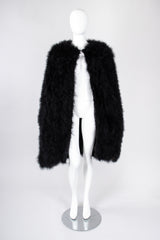 Recess Los Angeles Vintage Sonia Rykiel Long Marabou Feather Rockstar Stage Cape