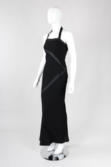 Recess Los Angeles Vintage Sonia Rykiel Minimalist 90s Bias Halter Sheath Gown