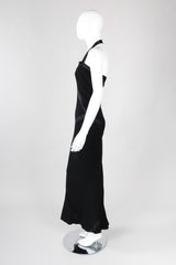 Recess Los Angeles Vintage Sonia Rykiel Minimalist 90s Bias Halter Sheath Gown