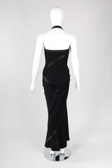 Recess Los Angeles Vintage Sonia Rykiel Minimalist 90s Bias Halter Sheath Gown