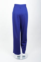 Vintage Sonia Rykiel Blue Knit Pleated Pant on Mannequin Back at Recess