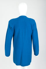 Vintage Sonia Rykiel Blue Knit Longline Cardigan Set on Mannequin back at Recess