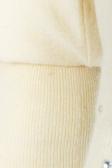 Vintage Sonia Rykiel Cream Knit Bow Sweater stain at L waist