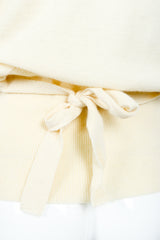 Vintage Sonia Rykiel Cream Knit Bow Tie Sweater on Mannequin waist tie At Recess