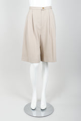 Vintage Sonia Rykiel Beige Knit Short Ensemble Front on Mannequin