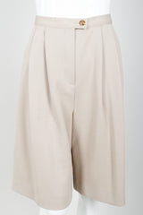 Vintage Sonia Rykiel Beige Knit Short Ensemble Front on Mannequin