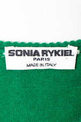 Vintage Sonia Rykiel Label on Green