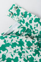 Vintage Sonia Rykiel Graphic Star Boxy Top and Pant Set Back Top Crop Hook Zipper at Recess
