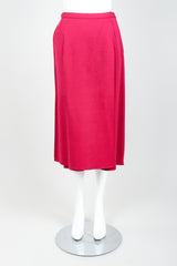 Vintage Sonia Rykiel Magenta Knit Panel Skort Set on Mannequin front at Recess