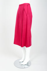 Vintage Sonia Rykiel Magenta Knit Panel Skort Set on Mannequin side at Recess