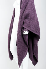 Vintage Sonia Rykiel Curly Wool Cape Coat Poncho on Mannequin side crop at Recess