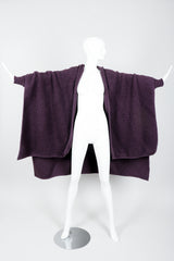 Vintage Sonia Rykiel Curly Wool Cape Coat Poncho on Mannequin arms out at Recess