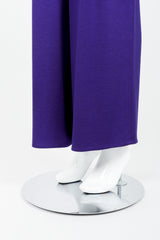 Vintage Sonia Rykiel Purple Knit Relaxed Straight Pant on mannequin leg opening at Recess