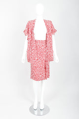 Vintage Sonia Rykiel Graphic Wraparound Top & Skirt Set Front at Recess
